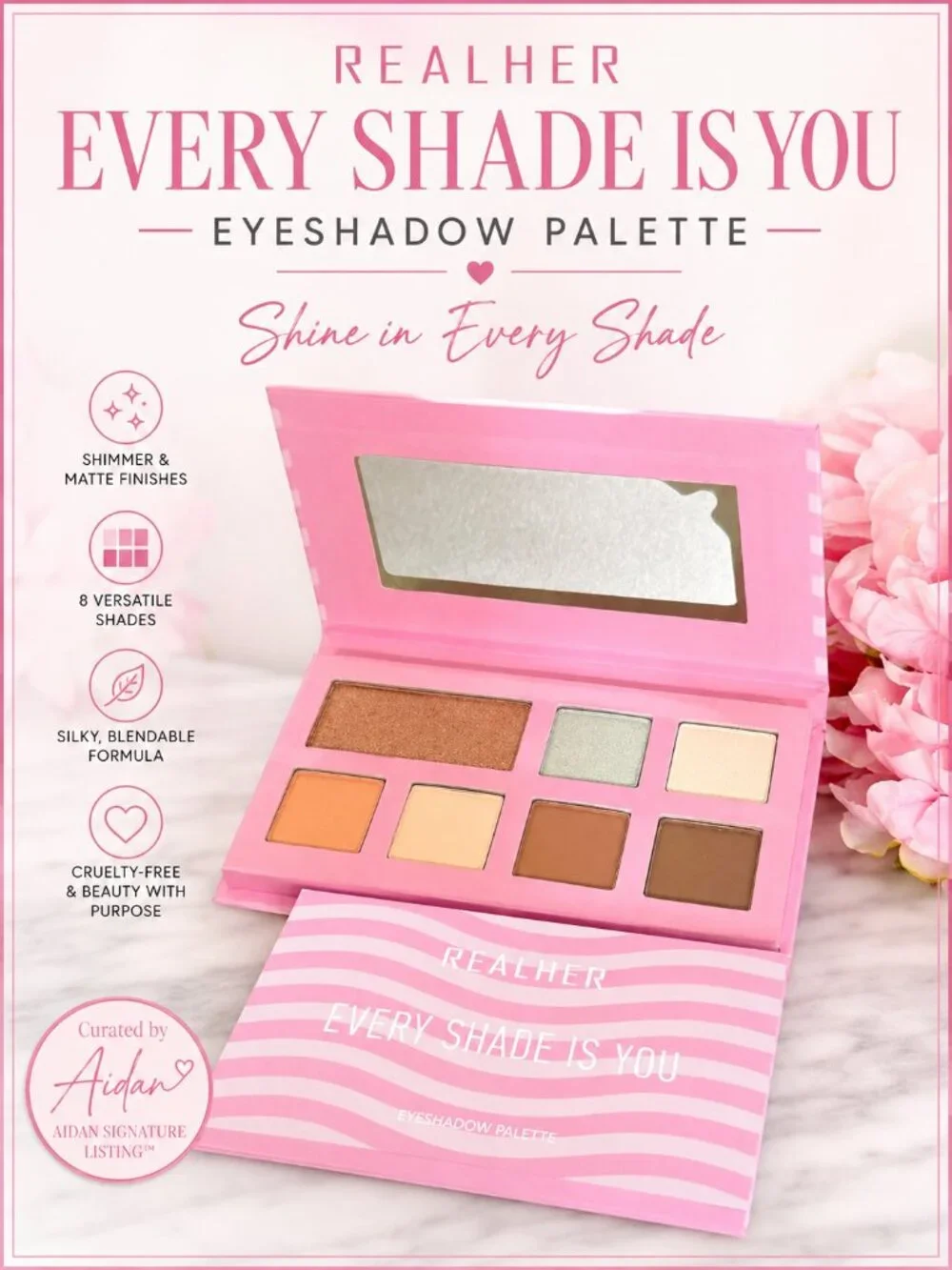 REALHER Every Shade Is You Eyeshadow Palette Neutral Makeup Palette